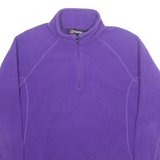BERGHAUS Fleece Womens Sweatshirt Purple 1/4 Zip UK 10
