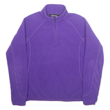 BERGHAUS Fleece Womens Sweatshirt Purple 1/4 Zip UK 10