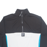 DKNY Cropped Oversized Womens Sweatshirt White 1/4 Zip XS