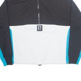 DKNY Cropped Oversized Womens Sweatshirt White 1/4 Zip XS