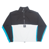 DKNY Cropped Oversized Womens Sweatshirt White 1/4 Zip XS