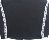 ADIDAS Womens Sweatshirt Black 1/4 Zip UK 12
