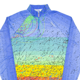 SANTINI Cycling Mens Jersey Blue Long Sleeve 1/4 Zip XL