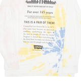LEVI'S Mens Tie Dye T-Shirt White Long Sleeve Crew Neck S