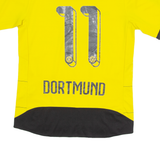 PUMA DORTMUND Mens Football Shirt Jersey Yellow Collared S