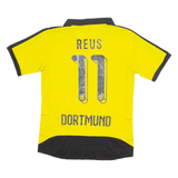 PUMA DORTMUND Mens Football Shirt Jersey Yellow Collared S