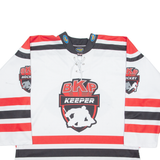 CHIP SPORT BKP Keeper Hockey Mens Jersey White 3/4 Sleeve USA L