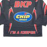 INTER HOCKEY BKP Keeper Mens Jersey Black Long Sleeve USA V-Neck XL