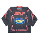 INTER HOCKEY BKP Keeper Mens Jersey Black Long Sleeve USA V-Neck XL