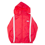 VIRMA Lightweight Mens Rain Jacket Red Hooded M