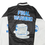 Global Warming Mens Bomber Jacket Black Colourblock M