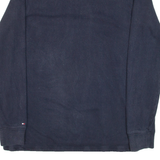 TOMMY HILFIGER Fit Mens Polo Shirt Blue Striped Long Sleeve L