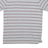 LEVI'S Mens Polo Shirt Grey Striped S