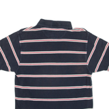REEBOK Womens Polo Shirt Blue Striped M