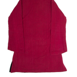 MACHA Womens Coat Red Hooded Patchwork L