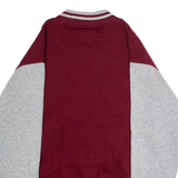PARIS Mens Varsity Jacket Maroon Jersey Colourblock S