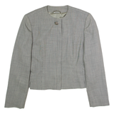 AKRIS CLUB Womens Blazer Jacket Black 90s Houndstooth UK 10