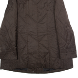 KINGFIELD Womens Quilted Coat Brown 90s UK 18