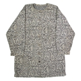 Womens Overcoat Coat Grey Knit Crazy Pattern L