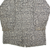 Womens Overcoat Coat Grey Knit Crazy Pattern L