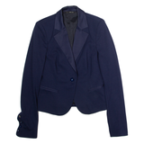 LIU-JO Womens Blazer Jacket Blue Viscose XS