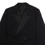Mens Blazer Jacket Black Wool L