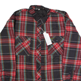 NOBLESSIMO Mens Lumberjack Jacket Black Flannel Plaid XL