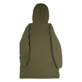 CALVIN KLEIN JEANS Faux Fur Lined Womens Parka Coat Green Hooded M