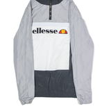 ELLESSE Womens Pullover Jacket Grey Hooded Colourblock UK 6