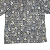 WOOLRICH Mens Hawaiian Shirt Blue Crazy Pattern XL