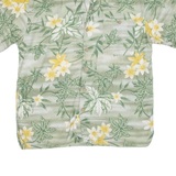 SUMMA Mens Hawaiian Shirt Green Floral M