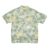SUMMA Mens Hawaiian Shirt Green Floral M