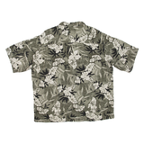 AXCESS MEN Mens Hawaiian Shirt Green Floral XL