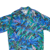 WHOOS SHIRT Mens Hawaiian Shirt Blue Crazy Pattern S
