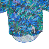 WHOOS SHIRT Mens Hawaiian Shirt Blue Crazy Pattern S