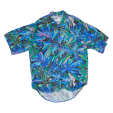 WHOOS SHIRT Mens Hawaiian Shirt Blue Crazy Pattern S