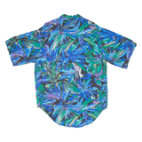 WHOOS SHIRT Mens Hawaiian Shirt Blue Crazy Pattern S