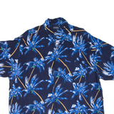PURITAN Mens Hawaiian Shirt Blue Floral XL