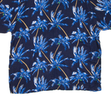 PURITAN Mens Hawaiian Shirt Blue Floral XL