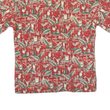 CAMPIA Mens Hawaiian Shirt Red Floral M