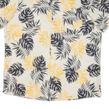 Mens Hawaiian Shirt Yellow Floral L