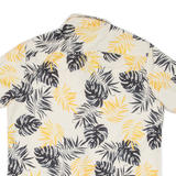 Mens Hawaiian Shirt Yellow Floral L