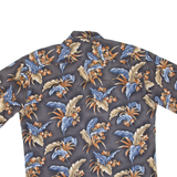PIERRE CARDIN Mens Hawaiian Shirt Blue Floral L