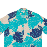 T&L MUUMUU FACTORY Mens Hawaiian Shirt Blue Floral XL
