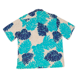T&L MUUMUU FACTORY Mens Hawaiian Shirt Blue Floral XL