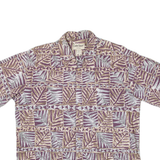 COOKE STREET Mens Hawaiian Shirt Purple Crazy Pattern L