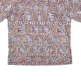 COOKE STREET Mens Hawaiian Shirt Purple Crazy Pattern L