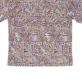 COOKE STREET Mens Hawaiian Shirt Purple Crazy Pattern L