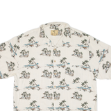 JAMAICA JAXX Mens Hawaiian Shirt Beige Floral XL