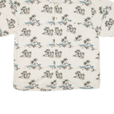 JAMAICA JAXX Mens Hawaiian Shirt Beige Floral XL